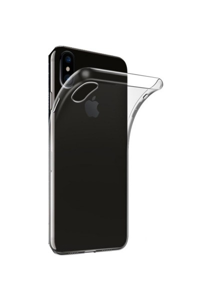 Apple iPhone X Silikon Kılıf Şeffaf + Cam