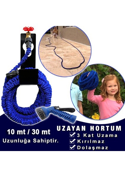 Peak Bays Uzayan Tabancalı Hortum Expandable Hose 30 Metre