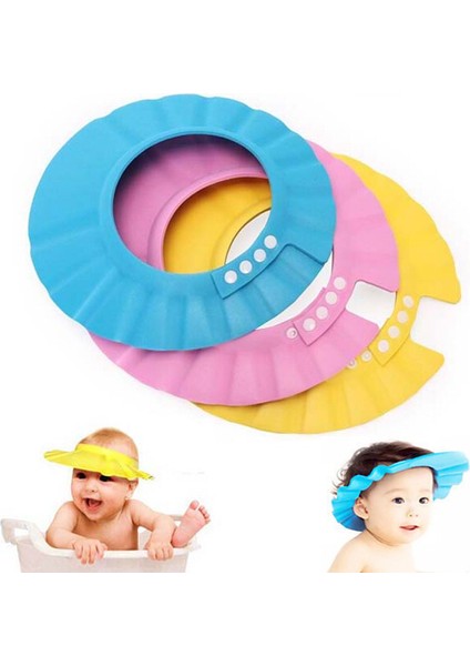 Ayarlanabilir Bebek Banyo Şapkası Pembe