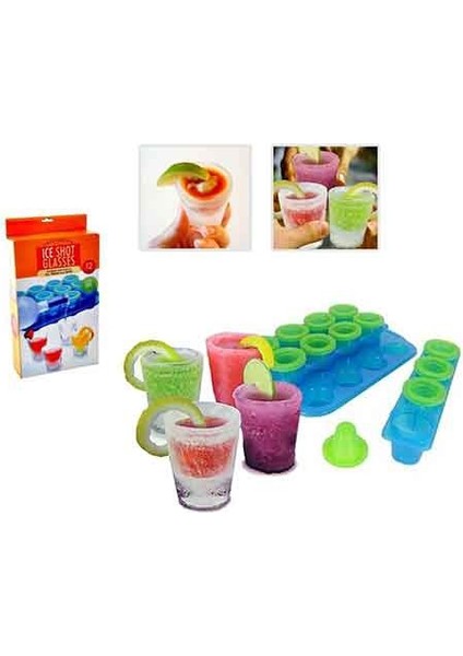 Peak Bays Buz Bardak Kalıbı Ice Shot Glasses 12 Hazneli