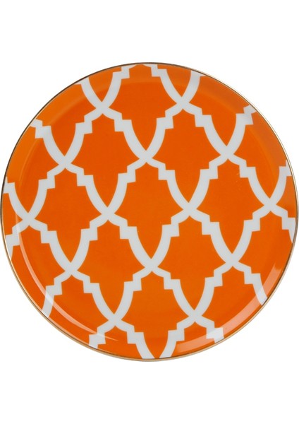 Morocco Ds3 Turuncu Düz Tabak 20 Cm