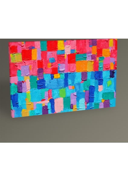 - Renkli Soyut Yağlı Boya Tablo 30x20