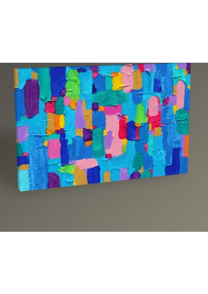 - Renkli Soyut Yağlı Boya Tablo 45X30