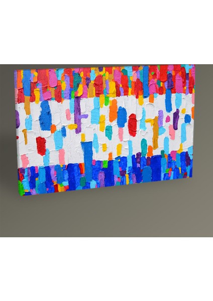 - Renkli Soyut Yağlı Boya Tablo 30x20