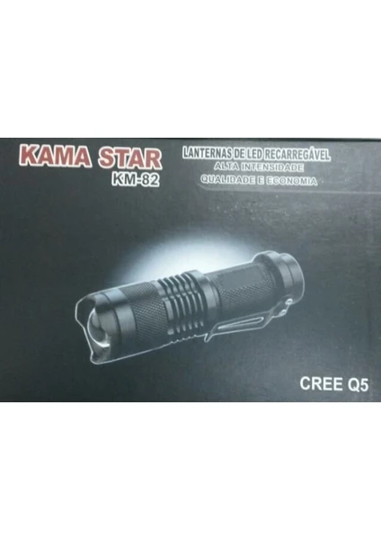 Star Km-82 Zoomlu Mini Cep Feneri Şarjlı