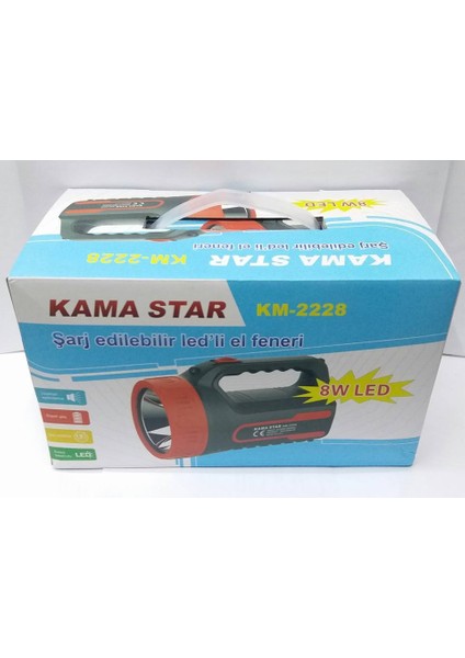 Star Km-2228 Şarjlı  8W Led Elfeneri