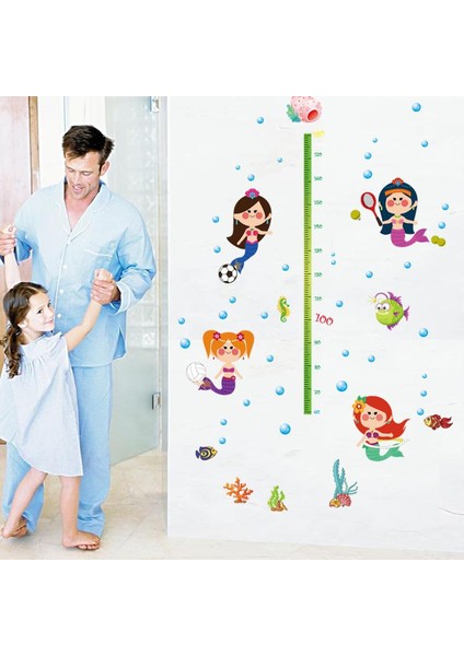 Gelişim Boy Ölçer Cetvel Kız Çocukları Ev Dekor Duvar Sticker Pvc