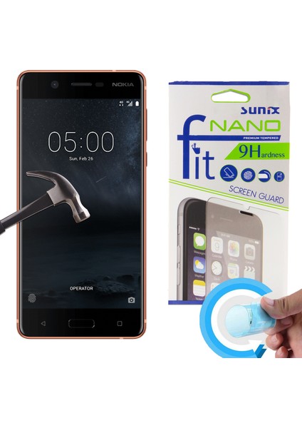Nokia 5 Fit Nano Glass Kırılmaz Cam Ekran Koruyucu
