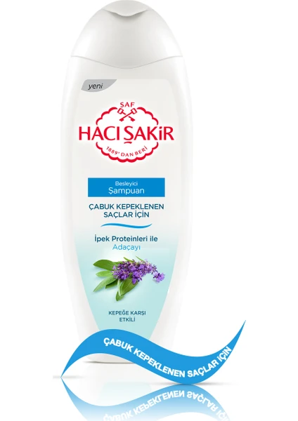 Hacı Şakir Şampuan Adaçayı-Kepek 500 ml