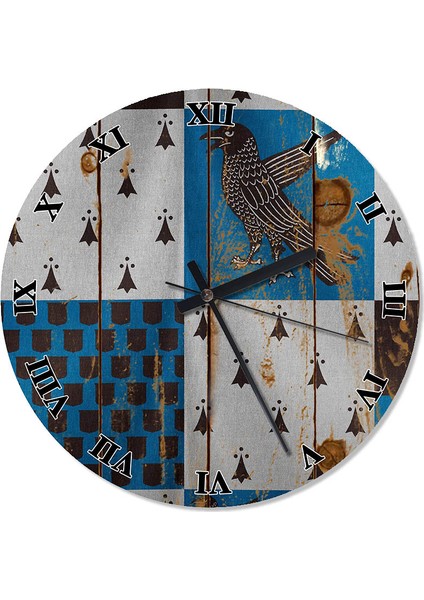 Ravenclaw Harry Potter Desenli Duvar Saati 30 X 30 Cm