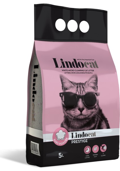 Lindo Cat Bebek Parfümlü İnce Kedi Kumu 5 Lt