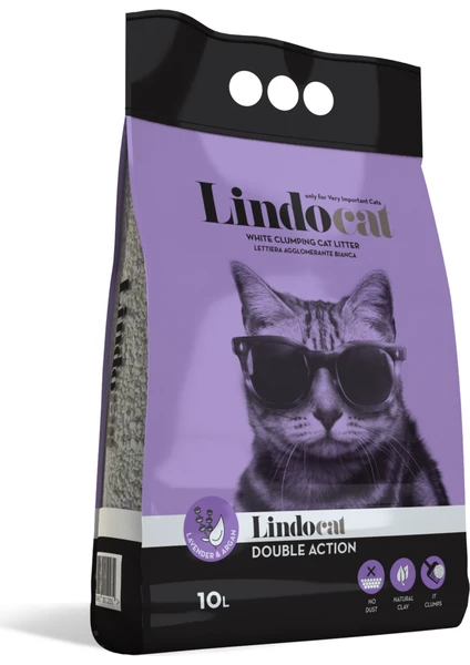 Lindo Cat Lavanta Kokulu İnce Kedi Kumu 10 Lt 