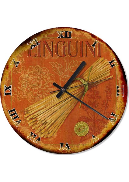 Makarna Dekoratif Duvar Saati 30 X 30 Cm