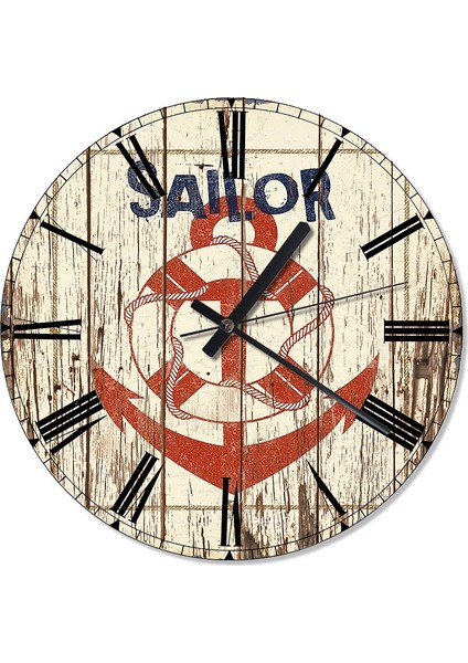 Gemici Amblemi Duvar Saati 30 X 30 Cm