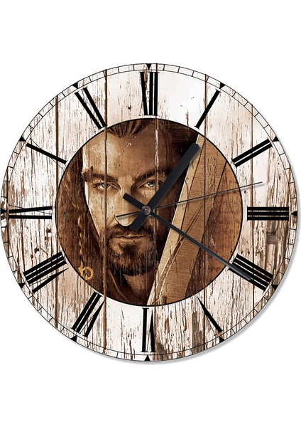Tablomega Hobbit Thorin Meşekalkan Duvar Saati 30 X 30 Cm