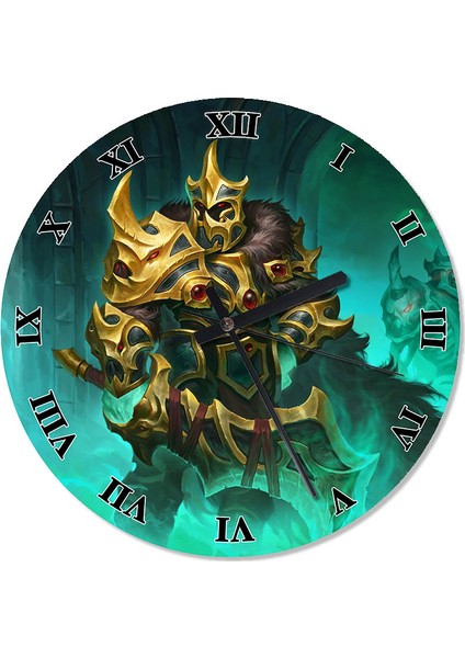 Dota 2 Wraith King Retro Duvar Saati 30 X 30 Cm