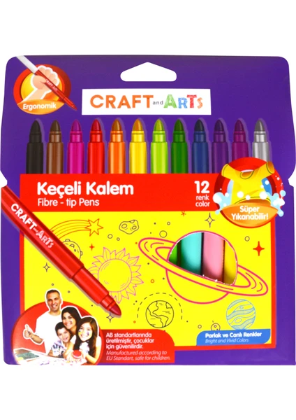 Craft And Arts Keçeli Kalem Jumbo 12'Li