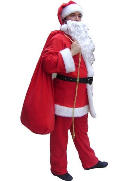 Yılbaşı Yetişkin Noel Baba Kostümü Lüx