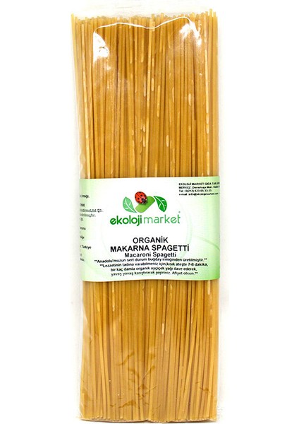 Organik Makarna Spagetti 350 Gr