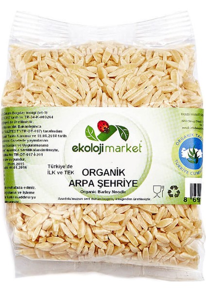 Organik Arpa Şehriye 250 Gr