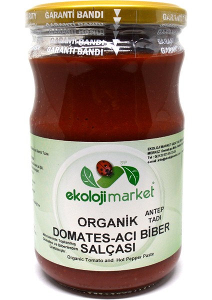 Ekoloji Market Organik Karışık (Domates-Biber) Salçası 660 Gr