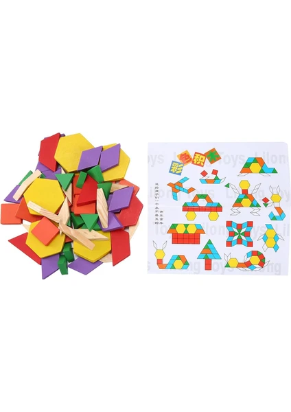 Ahşap Oyuncak 60 Parça Ahşap Tangram