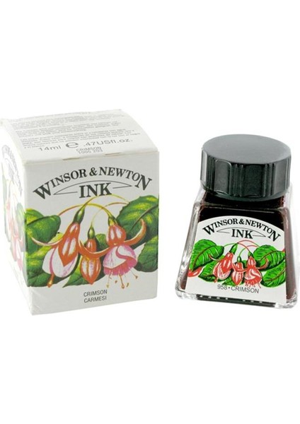 Winsor&Newton Çini Mürekkebi 14Ml - Crimson