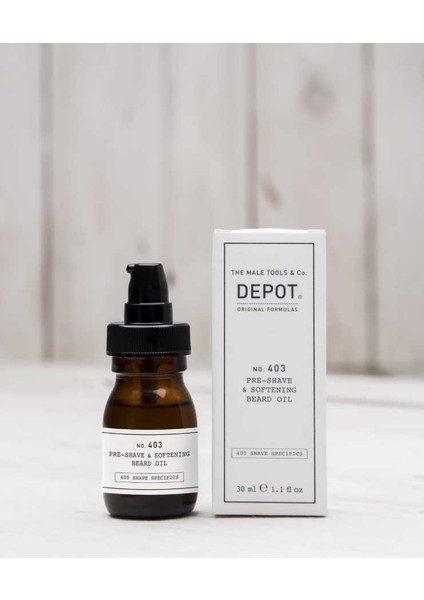 No 403 Pre Shave Beard Oil Tıraş Öncesi Yumuşatıcı Sakal Yağı 30Ml