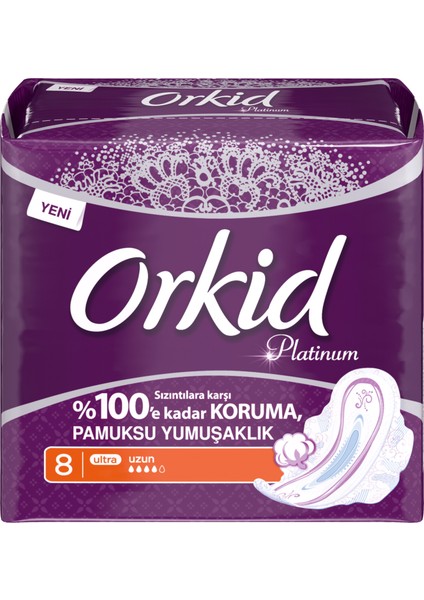 Platinum Comfort Hijyenik Ped Tekli Paket Uzun 8 Ped