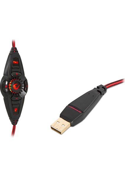 Rivia G40 USB 7.1 Oyuncu Siyah/kırmızı Mikrofonlu Kulaklık