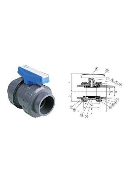 Pvc Küresel Su Vana 110Mm
