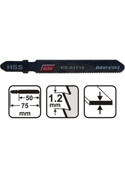 51718 Dekupaj Testere Yedeği Metal 5 Adet