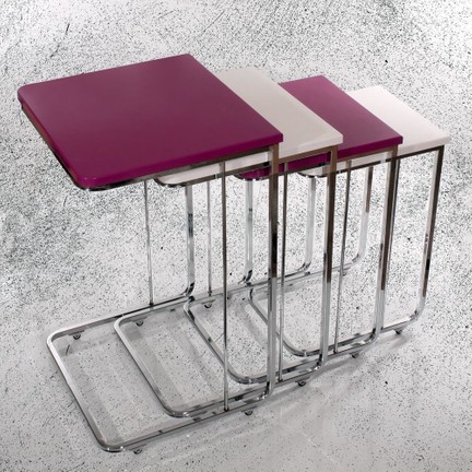 Veys Sehpa Fusya Beyaz Vegas Zigon Sehpa Fiyati