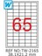 TW-2165 Lazer Etiket 38,1X21,2mm 6500 Adet Etiket 1