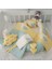 Jaju Baby Yeşil Yıldız Sarı Kombin Lüx   Babynest 6 Parça Set 1