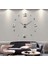 Diy Clock Büyük Boy 3D Dekoratif Duvar Saati 1