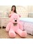 Dev 120 cm Pembe Peluş Ayı (Aynı Renk Fermuarlı) 2
