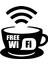 Free WiFi Beyaz Sticker 1