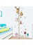 Animal Zoo World Boy Cetvel Boy Ölçer Aslan Maymun Koala Fil Kuşlar Çocuk Duvar Sticker 108X58 Cm 2