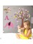 Çocuk Odası Duvar Sticker Fil Zürafa Maymun Aslan Orman Doğa Büyük Görsel 107X80 Cm Dir 3
