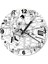 Siyah Beyaz Mutfak Çalışması Akarlı Duvar Saati 30 X 30 Cm 1
