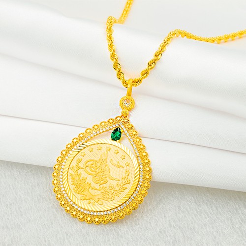 Bilezikci Reşat Baskılı Taşlı Altın Zincirli Kolye Fiyatı