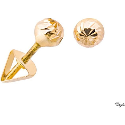 Bilezikci Vidalı Klipsli 14 Ayar Çocuk Top Küpesi Fiyatı