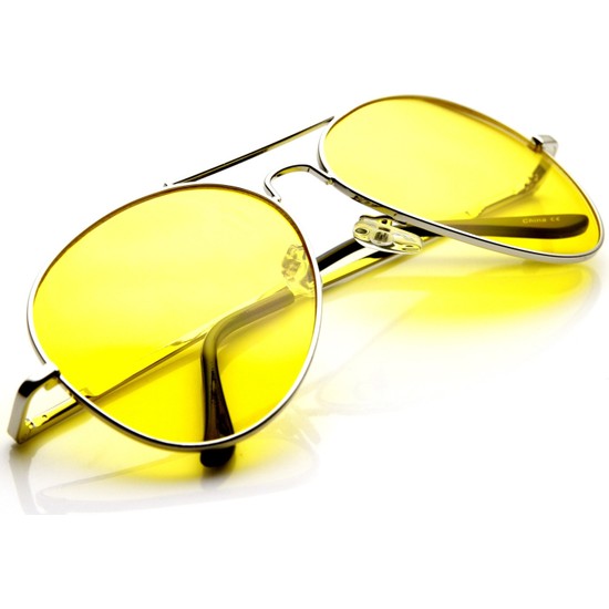 ModaCar Metal Çerçeve Gece Sürüş ve Sis Gözlüğü Gözlük Tutucu Hediyeli 424498