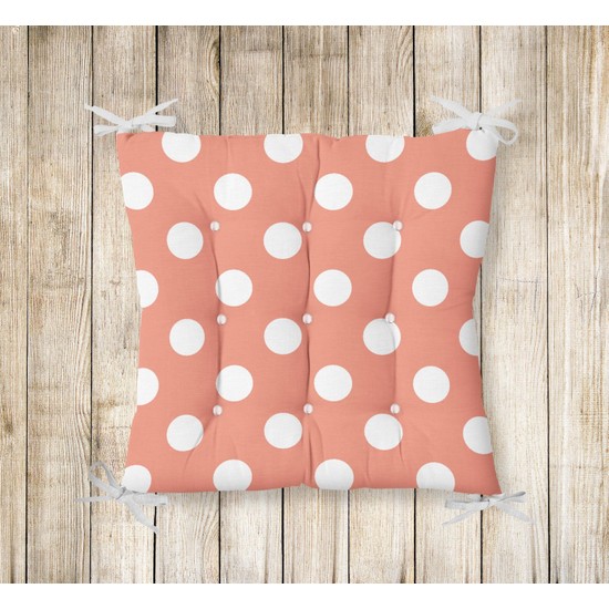 RealHomes Puantiyeli Pofidik Kare Sandalye Minderi 40x40cm Fiyatı