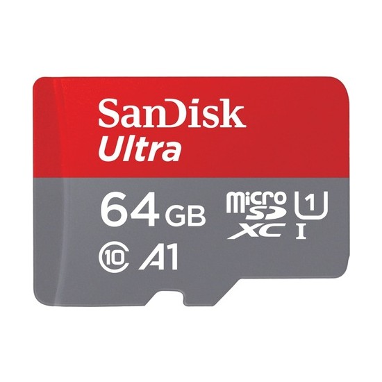 SanDisk Ultra 64GB 100MB/S Class 10 microSDXC Hafıza Kartı + Adaptör SDSQUAR-064G-GN6MA