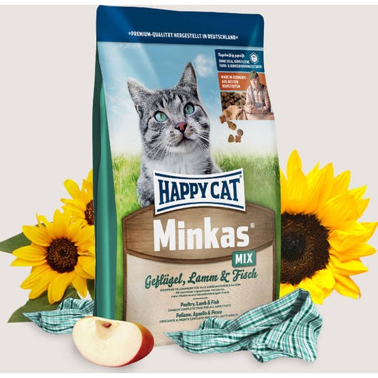 Happy Cat Minkas Mix Tavuk Eti, Kuzu Eti&amp;Balık Kedi Maması Fiyatı