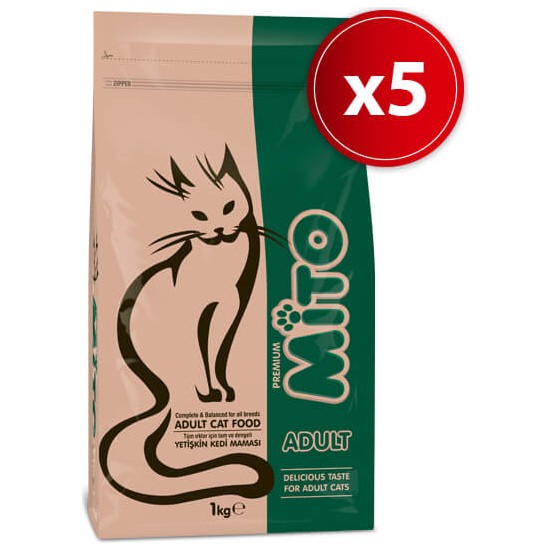 Mito Adult Yetişkin Kedi Maması 1 Kg X 5 Adet Fiyatı