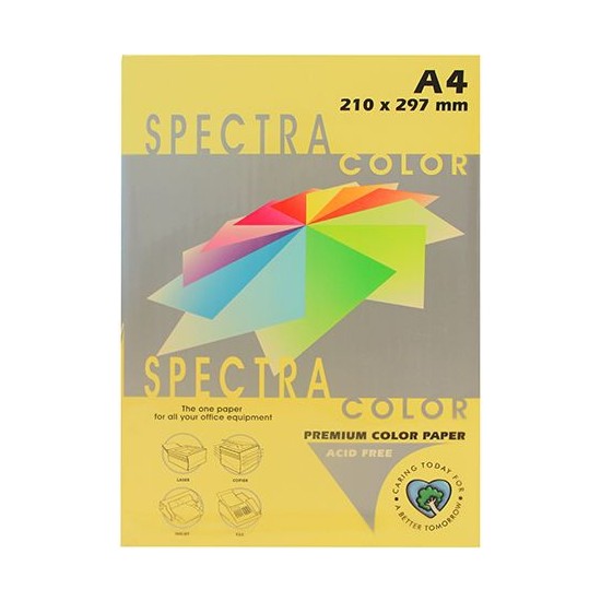 Sinar Spectra Spectra A4 Fotokopi Kagidi Renkli 80 Gr 500 Yaprak Renk - Kanarya S..