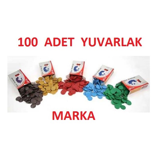 Toptancıamca Çay Markası Siyah 100 Adet Yuvarlak